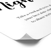 Wildblume Bloom Date Night Idee Unterschreiben Dat Poster (Ecke)