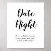 Wildblume Bloom Date Night Idee Unterschreiben Dat Poster (Vorne)