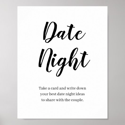Wildblume Bloom Date Night Idee Unterschreiben Dat Poster (Vorne)