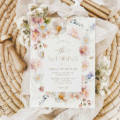 Wildblume Bloom Foto Hochzeit Einladung