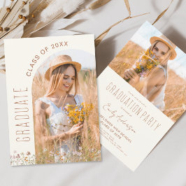 Wildblume Bloom Graduation Party Arch Foto Einladung