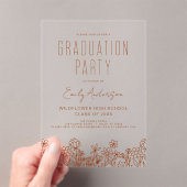 Wildblume Bloom Graduation Party Boho Acryleinladungen (Insitu (Handheld))