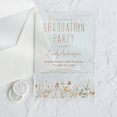 Wildblume Bloom Graduation Party Boho Acryleinladungen