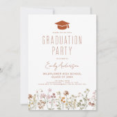 Wildblume Bloom Graduation Party Boho Einladung (Vorderseite)