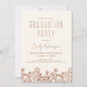 Wildblume Bloom Graduation Party Boho Einladung (Vorderseite)