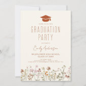 Wildblume Bloom Graduation Party Boho Einladung (Vorderseite)