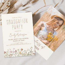 Wildblume Bloom Graduation Party Boho Einladung