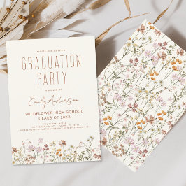 Wildblume Bloom Graduation Party Boho Einladung