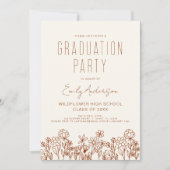 Wildblume Bloom Graduation Party Boho Einladung (Vorderseite)