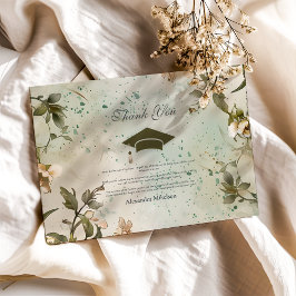Wildblume Bloom Graduation Party Dankeskarte