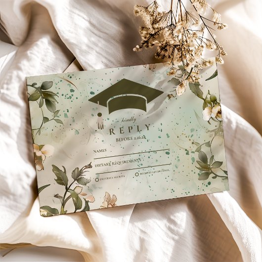 Wildblume Bloom Graduation Party RSVP Karte