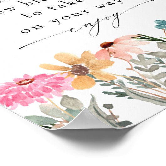 Wildblume Bloom oder Blume Bar Poster (Ecke)