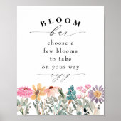 Wildblume Bloom oder Blume Bar Poster (Vorne)