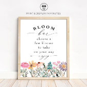 Wildblume Bloom oder Blume Bar Poster