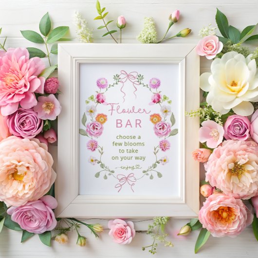 Wildblume Bloom oder Blume Bar Poster