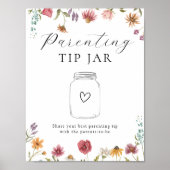 Wildblume Bloom Parentation Tipp Jar Poster (Vorne)