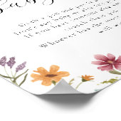 Wildblume Bloom Say Baby Game Sign Poster (Ecke)