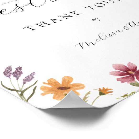 Wildblume Bloom Unterschreiben Sie unser Gästebuch (Ecke)