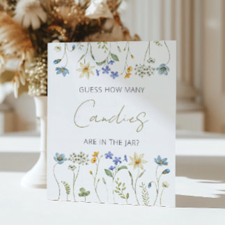 Wildblume Bloral Wie viele Bonbons Poster