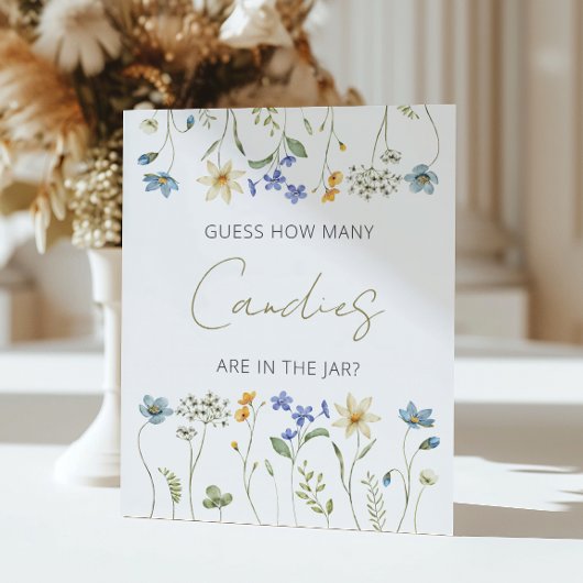 Wildblume Bloral Wie viele Bonbons Poster