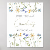 Wildblume Bloral Wie viele Bonbons Poster (Vorne)