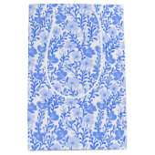 Wildblume Blue Blooms Blütenspülung Custom Mittlere Geschenktüte (Vorderseite)