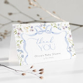 Wildblume Blue Bow Frame Baby Dusche Danke