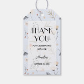 Wildblume Blue Boy Baby Dusche Vielen Dank für Ihr Geschenkanhänger (Vorderseite)