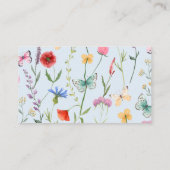 Wildblume Blue Boy Diaper Raffle Baby Dusche Begleitkarte (Rückseite)