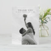 Wildblume Blue Elegant Wedding Dankeschön Card Einladung (Stehend Vorderseite)