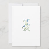 Wildblume Blue Floral Arch Elegante Babydusche Einladung (Rückseite)