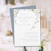 Wildblume Blue Floral Paare Brautparty Einladung