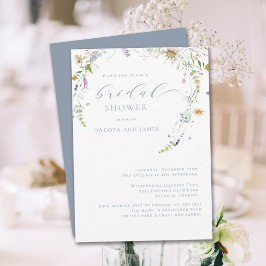 Wildblume Blue Floral Paare Brautparty Einladung