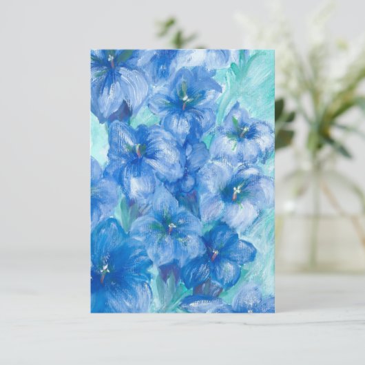 Wildblume Blue Gentian Dankeskarte (Stehend Vorderseite)