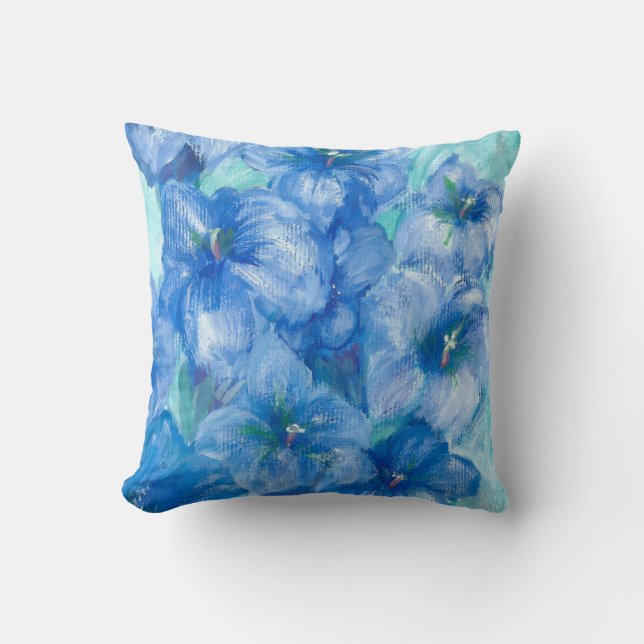 Wildblume Blue Gentian Kissen (Vorderseite)