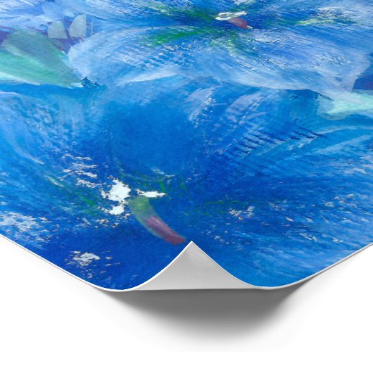 Wildblume Blue Gentian Poster (Ecke)