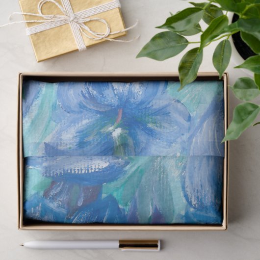 Wildblume Blue Gentian Seidenpapier (Geschenk)