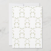 Wildblume Blue Watercolor Elegante Hochzeit Einladung (Rückseite)