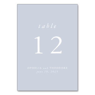 Wildblume Blue Watercolor Elegantes Hochzeitsslima Tischnummer