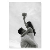 Wildblume Blue Watercolor Elegantes Hochzeitsslima Tischnummer (Rückseite)