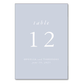 Wildblume Blue Watercolor Elegantes Hochzeitsslima Tischnummer