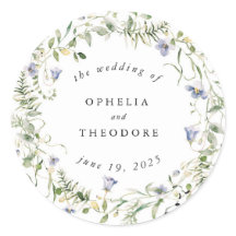 Wildblume Blue Watercolor Gastgeschenk Hochzeit Vi