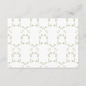 Wildblume Blue Watercolor Hochzeitsempfang Begleitkarte (Rückseite)