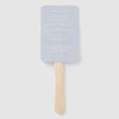 Wildblume Blue Watercolor Hochzeitsprogramm für El Fächer (Rückseite)