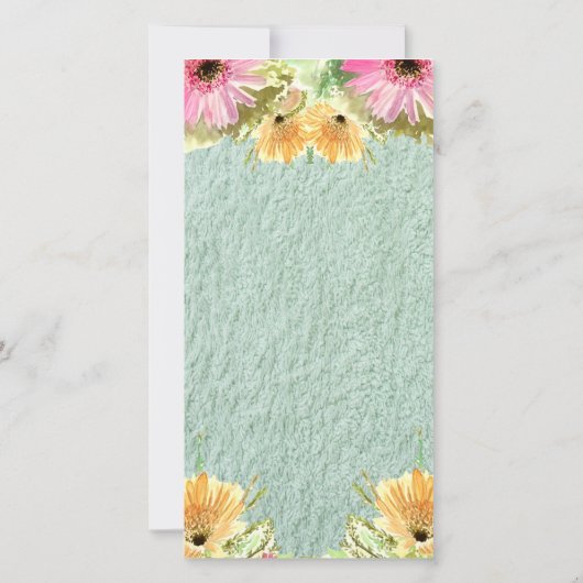 Wildblume Blue Wedding Menus (Rückseite)