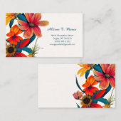 Wildblume Blühe Aufrufkarte Visitenkarte (Vorne/Hinten)