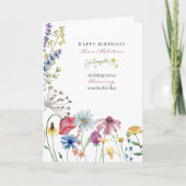 Wildblume Blühen Wunderbarer Geburtstag Karte (Vorderseite)