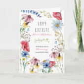 Wildblume Blühen wunderschöne Blumenrahmen Karte (Vorderseite)