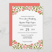 Wildblume blüht | Hochzeit Einladung (Vorne/Hinten)