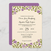 Wildblume blüht | Hochzeit Einladung (Vorne/Hinten)